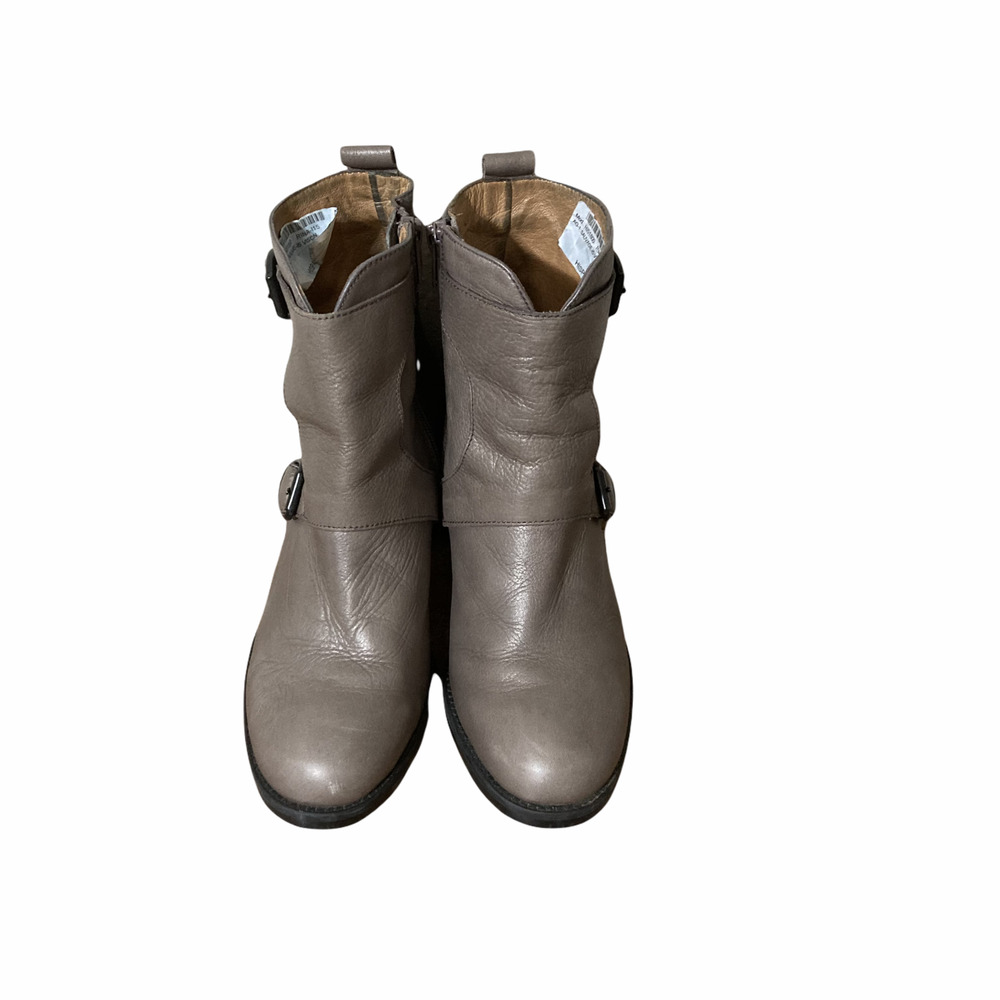 Hispanitas Womens Klee Zip Up Ankle Boots Leather Size 37 EU 7 US Buckle